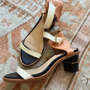 Rachel Zoe color block heeled sandals